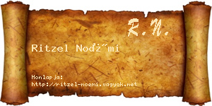 Ritzel Noémi névjegykártya